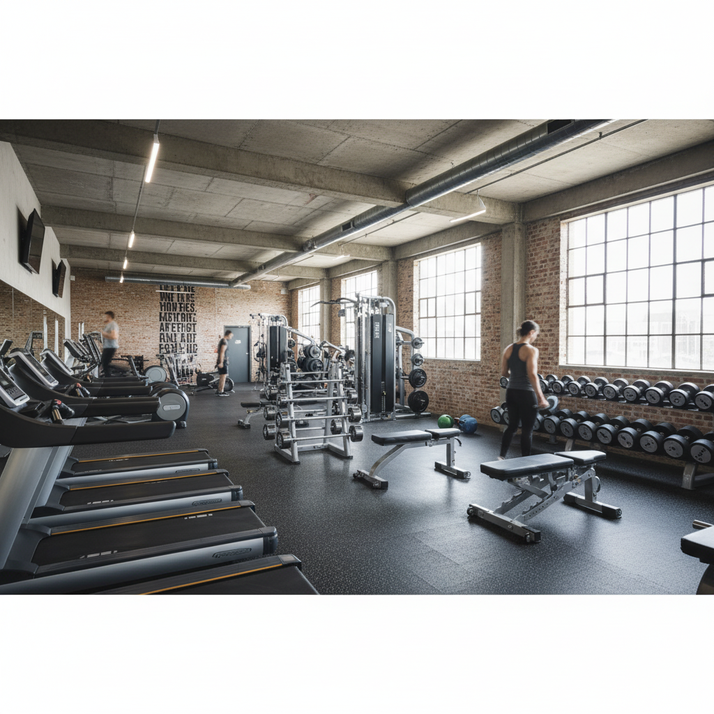 Dashboard de business intelligence com gráficos e métricas em tempo real para análise de dados fitness